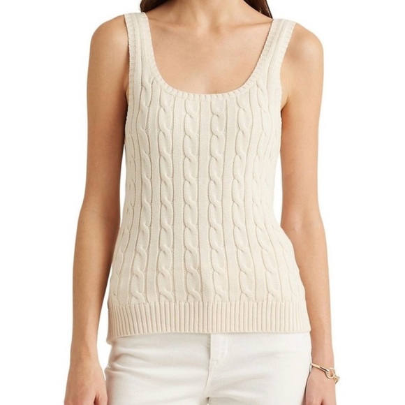 Cable-Knit sleeveless sweater - Picture 1 of 3